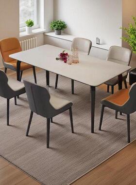 全托 托底板依诺岩板餐桌椅组合家用意式小户型长方形现代简约饭