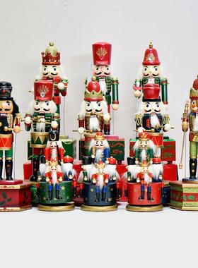 欧式胡桃夹子木偶士兵国王旋转音乐盒八音盒耶诞节儿童房桌面摆件