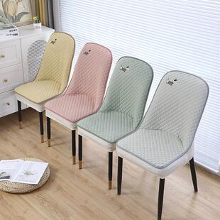 2025新款弧形椅子套罩水洗棉家用防滑餐桌餐椅套四季通用凳子椅套