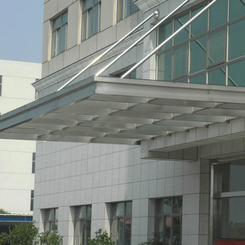 厂家供应钢结构雨棚酒店商场大门门头玻璃雨棚