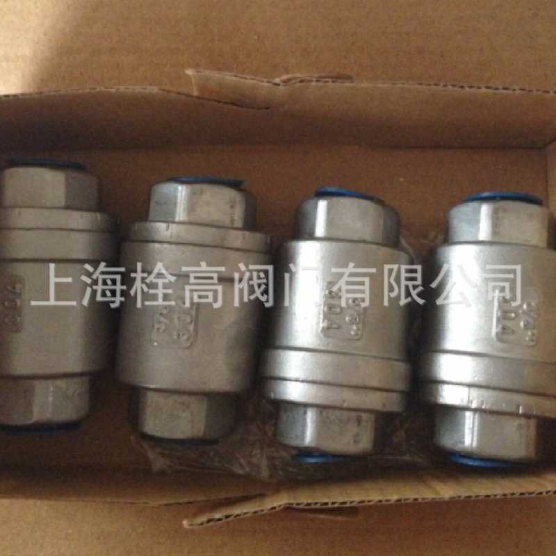 供应 不锈钢螺纹单向阀 螺纹不锈钢消声止回阀 不锈钢螺纹逆止阀