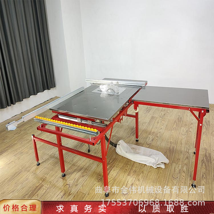 供应  不锈钢台面 自动除尘子母锯 踢脚线木工推台锯 装修裁板锯