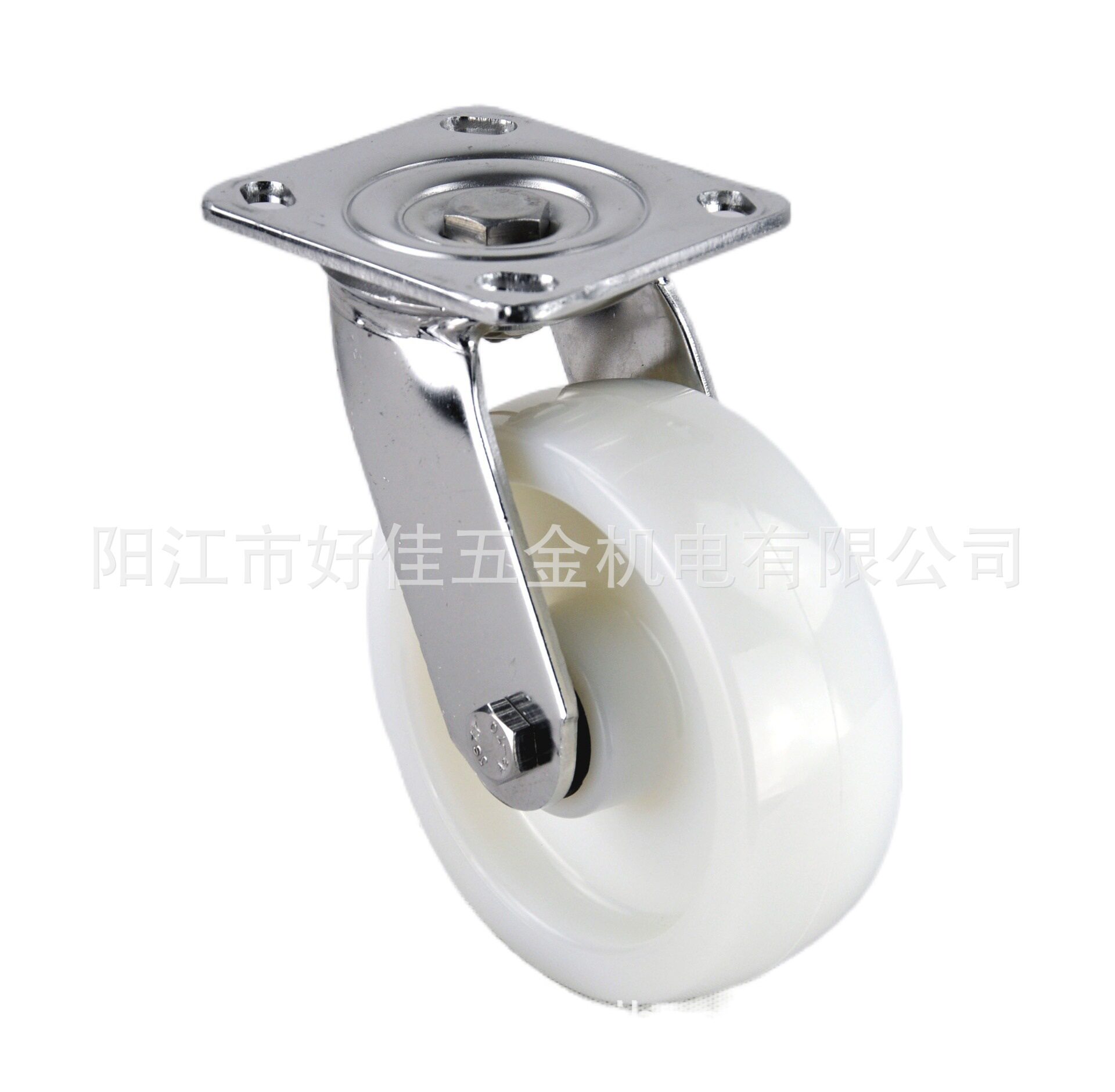 源头工厂直供6X2重型304全不锈钢平板万向尼龙脚轮