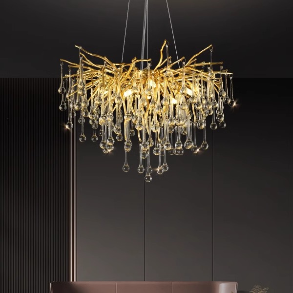 法式后现代水晶吊灯奢华高档大气客厅灯个性创意新款艺术大厅灯具