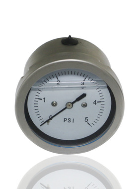 供全钢耐震压力表全钢充油膜盒微压力表30KPA YEBN65Z 5PSI G1/4