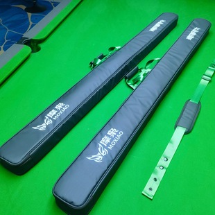 摩枭台球杆双槽三槽杆盒外包一体通杆中式八球小头斯诺克可背杆包