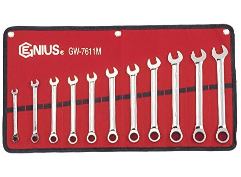 天赋（GENIUS）GW-7611M 工具11件套精抛光公制两用快扳