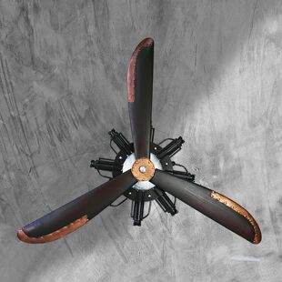 铁艺欧式 饰品 复古飞机头螺旋桨墙壁挂件工业风家居摆件酒吧餐厅装