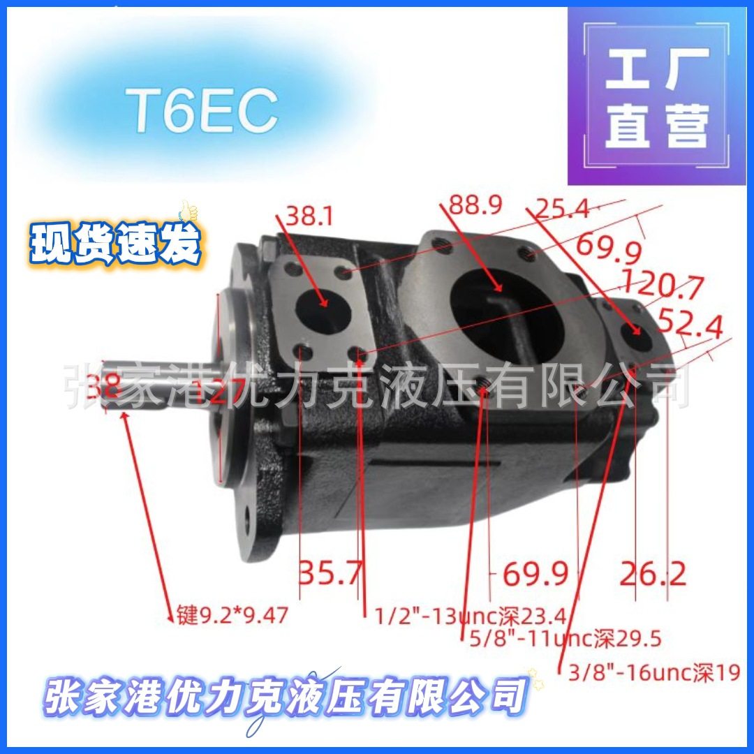 T6系列高压叶片泵双联泵 T6C T6D T6E T6CC T6DC T6EC T6ED油泵厂