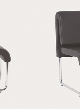 睿客临黑色-优质亮皮pu沙发经典办公沙发椅盟直销40盟