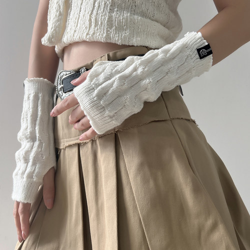 针织麻花手袖百搭女生手臂套