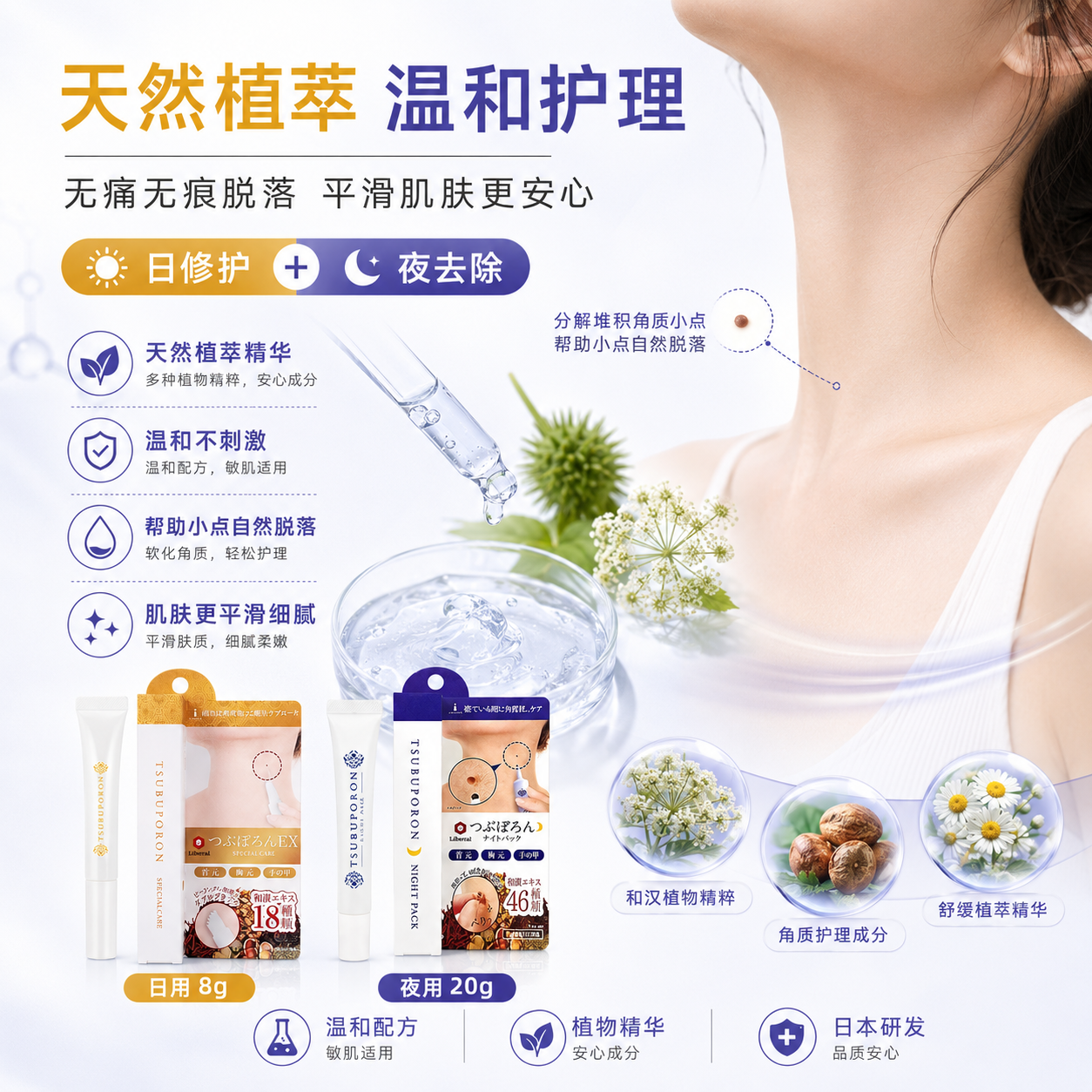 美人姬脖子腋下温和软化角质粒膏