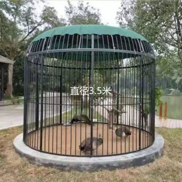 铁艺装饰鸟笼特大号鸟笼八哥虎皮鹦鹉笼落地户外超大型孔雀养鸟笼