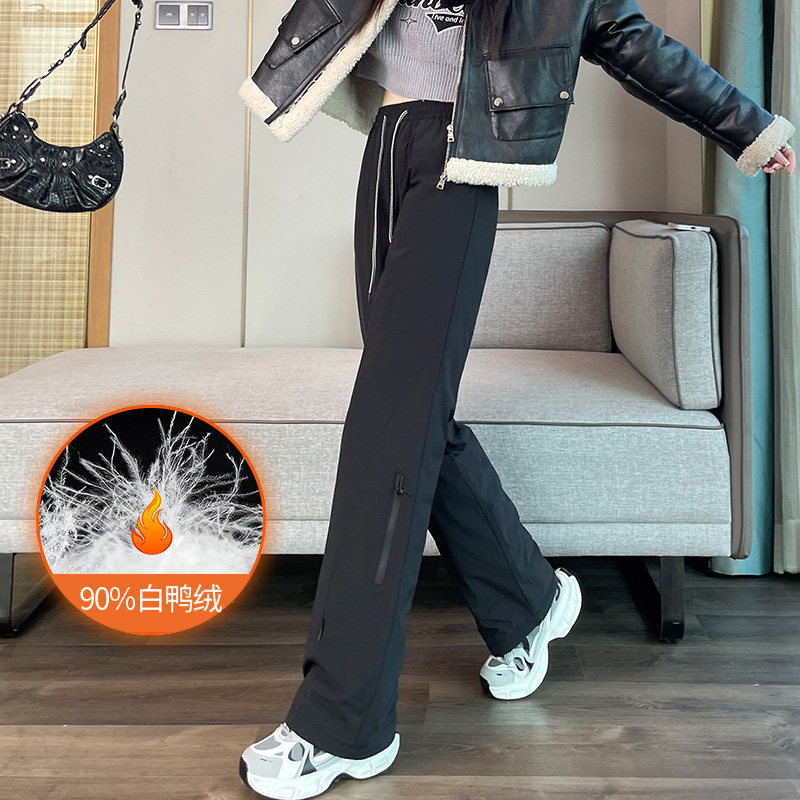 蜜糖之城羽绒裤女秋冬防风加绒直筒工装裤外穿美式冲锋加厚棉裤女,女装/女士精品,棉裤/羽绒裤,淘宝优惠券,粉丝福利购,淘宝优惠卷