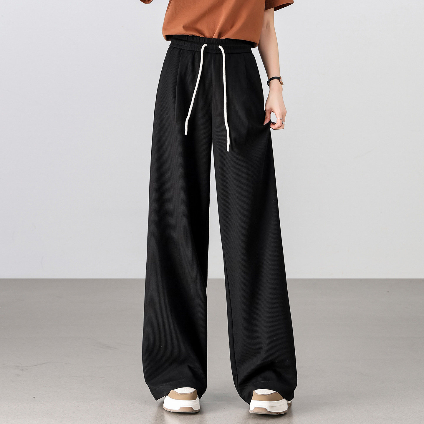 蜜糖之城阔腿裤女2026春季新款高腰显瘦显高垂感抗皱窄版休闲裤子,女装/女士精品,休闲裤,淘宝优惠券,粉丝福利购,淘宝优惠卷