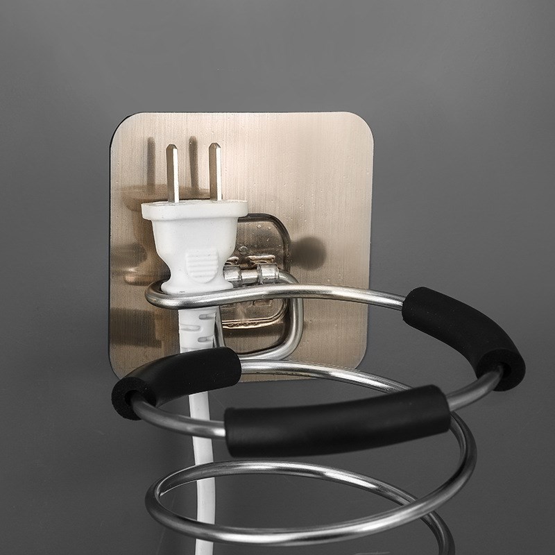 大吹风机支架不锈钢免打孔挂架卫生间挂墙电吹风置物架壁风筒架