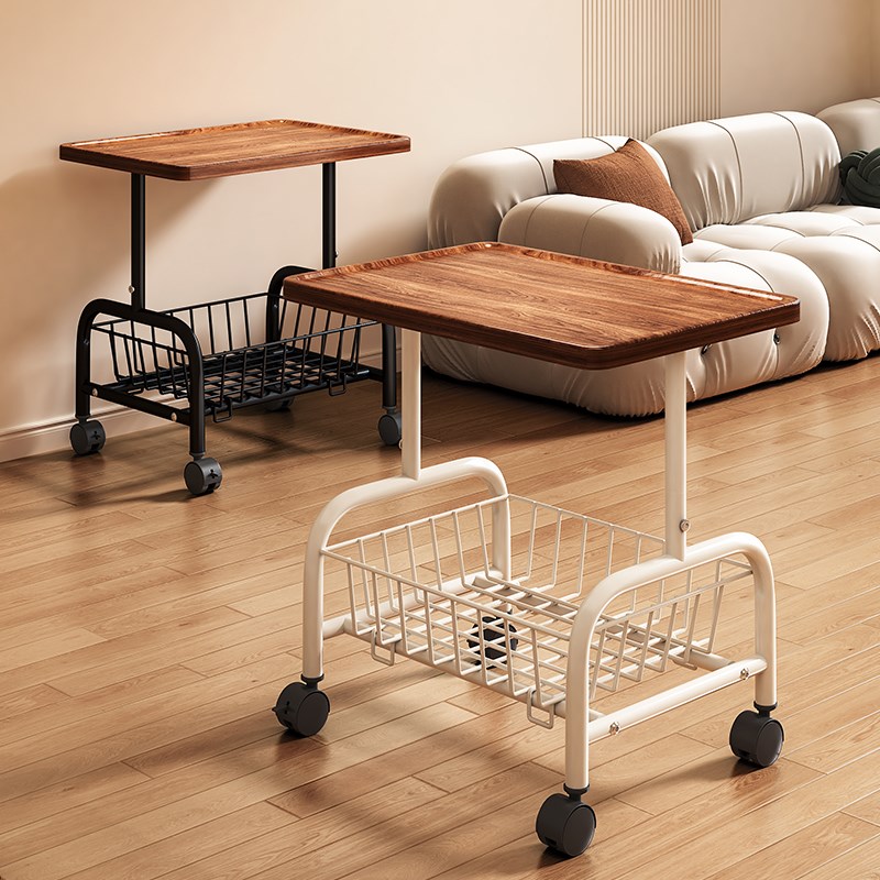 中古小推车移动落地家用卧室床边桌子客厅零食收纳置物架沙发边几