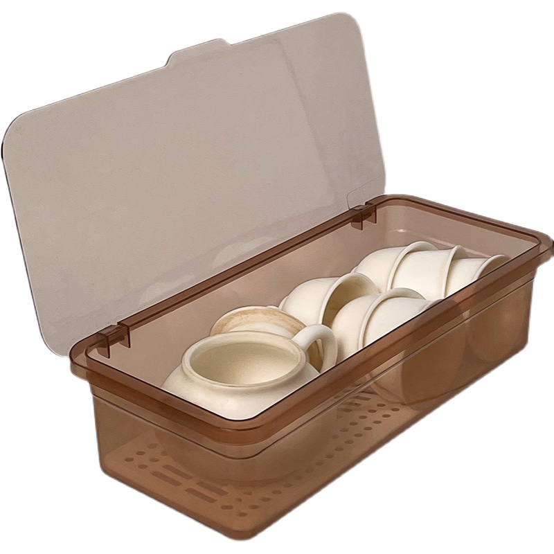 装茶具的收纳盒架防尘装放杯子桌面家用办公室茶盘功夫茶壶置物台