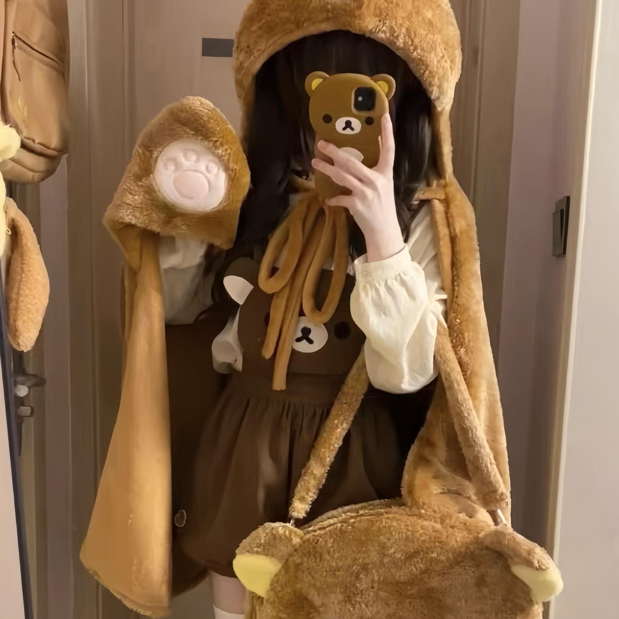 【熊毛毯】皮萌休lita401轻松俏软闲日常披肩lo洛丽塔27