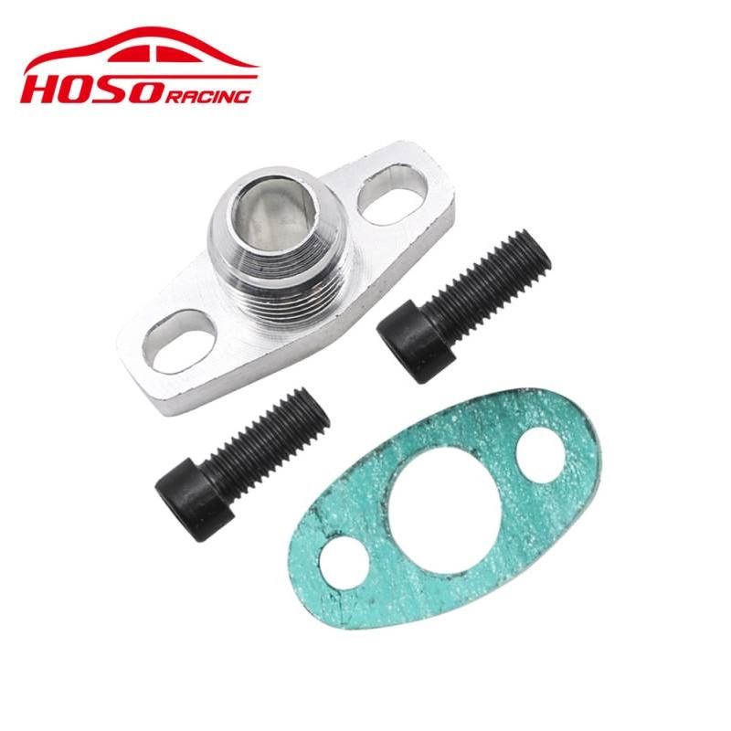 汽车配件AN10铝合金GT28GT30涡轮增压器法兰涡轮进油修理法兰套件