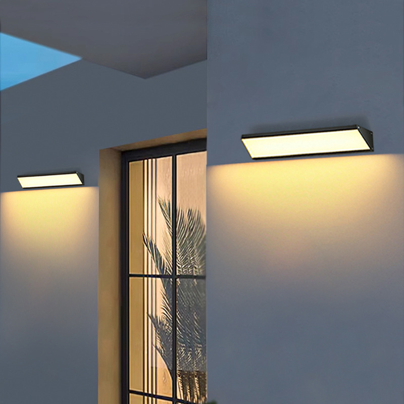 户外壁灯太阳能庭院灯别墅防水露台前门灯氛围外墙灯长条大门壁灯