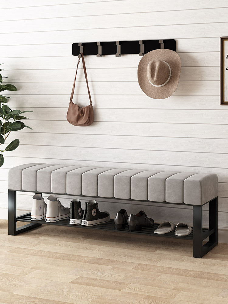 轻奢换鞋凳家用入户门口网红凳简约进门穿鞋凳长凳鞋架凳子一体