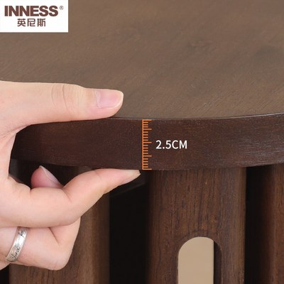 英尼斯实木凳子可叠放家用叠叠乐圆凳备用餐桌凳边几堆叠凳折叠凳