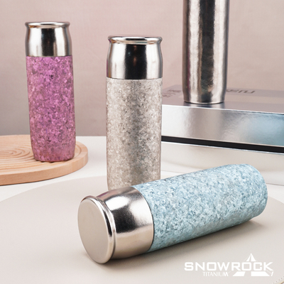 SNOWROCK纯钛冰花便携保温杯