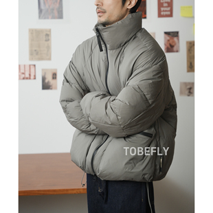 Tobefly美式立领大口袋90鹅绒羽绒服冬季宽松简约保暖外套80133