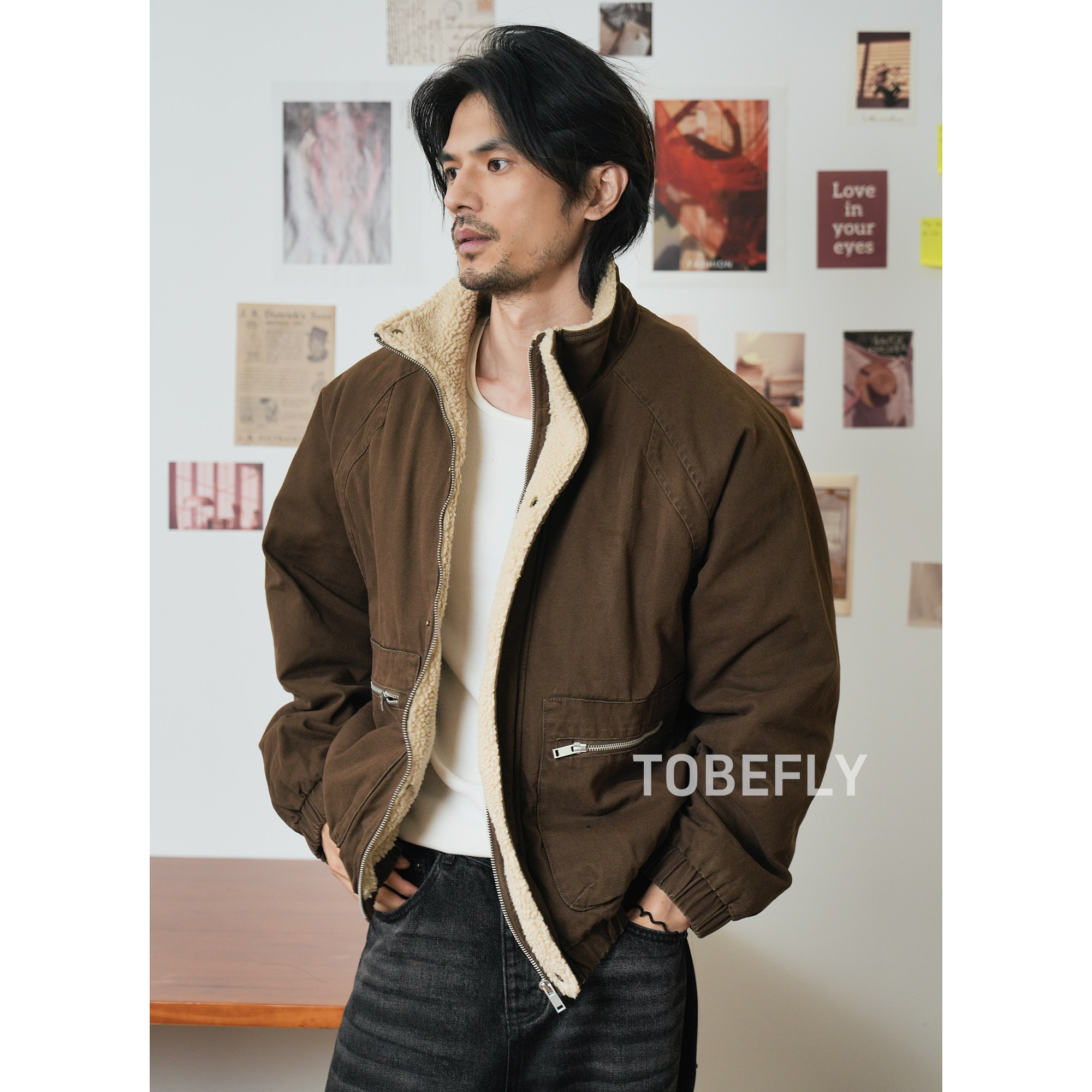 Tobefly复古工装风美拉德棉面羊羔毛领羽绒服25冬季保暖外套769,男装,羽绒服,淘宝优惠券,粉丝福利购,淘宝优惠卷