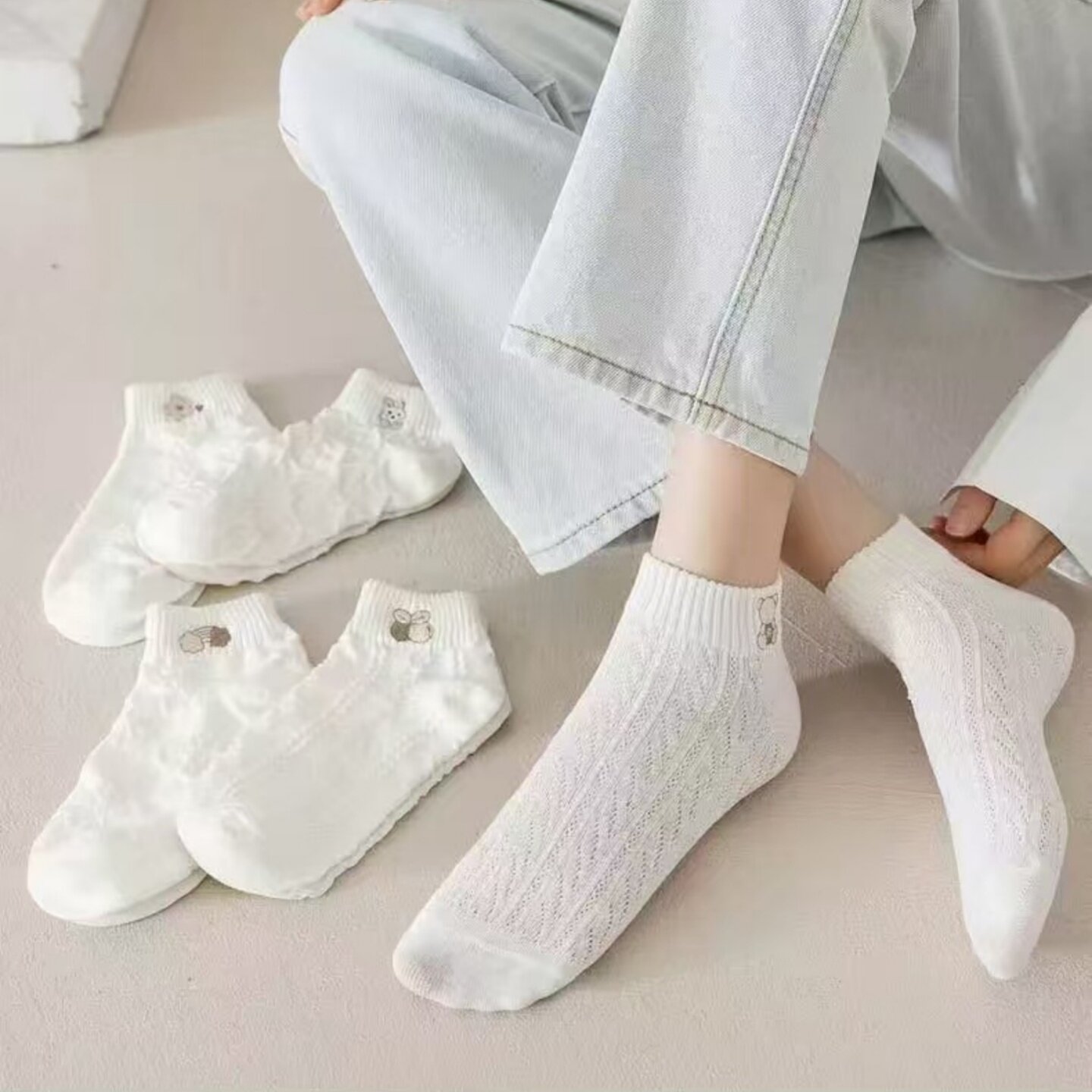 白色袜子新款短袜ins夏季薄款船袜短款小白袜可爱透气浅口棉女袜