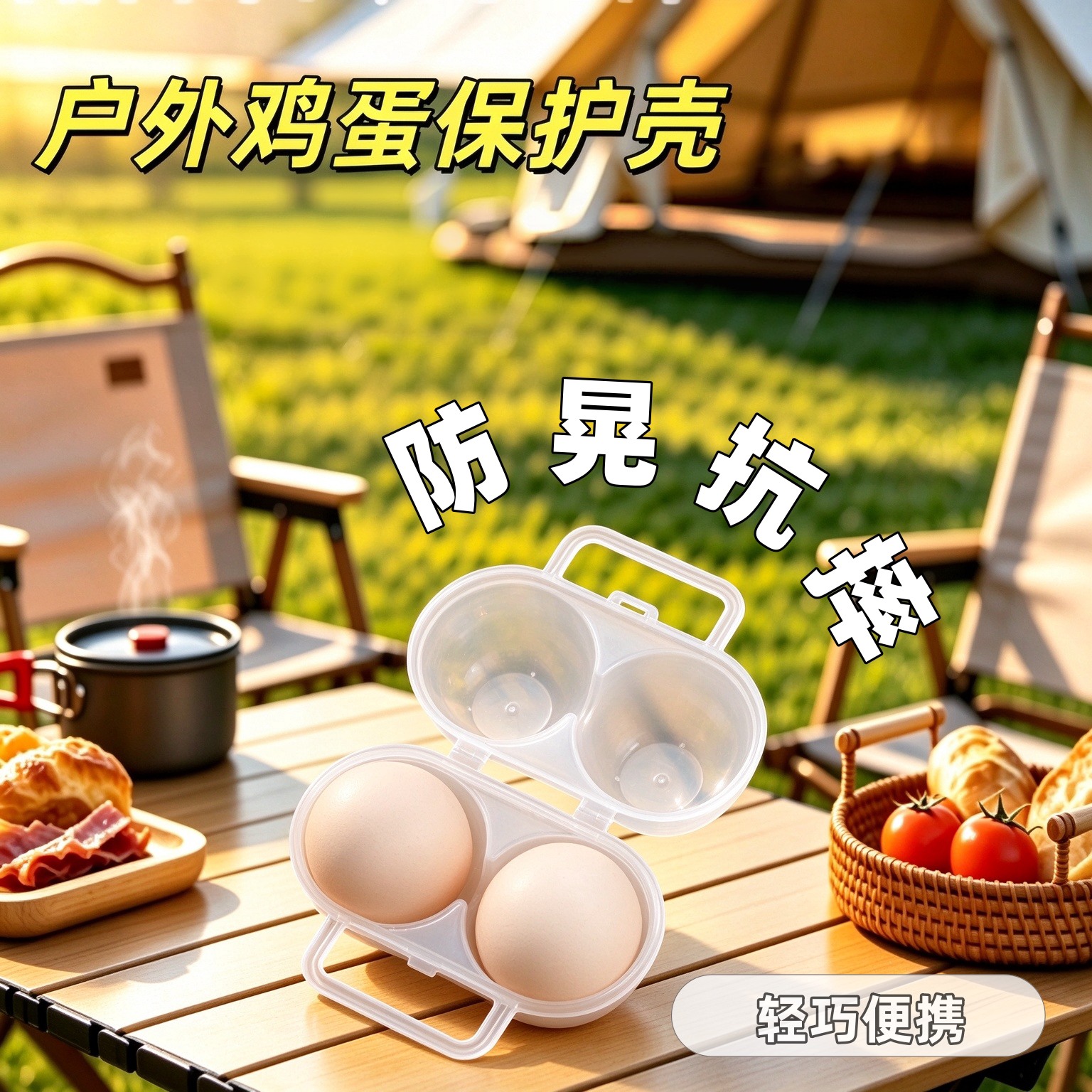 户外防震鸡蛋盒收纳盒便携式露营