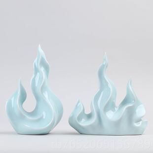 正品红色火属家性火焰陶招瓷摆件财办公室玄关居装饰工品艺品乔迁