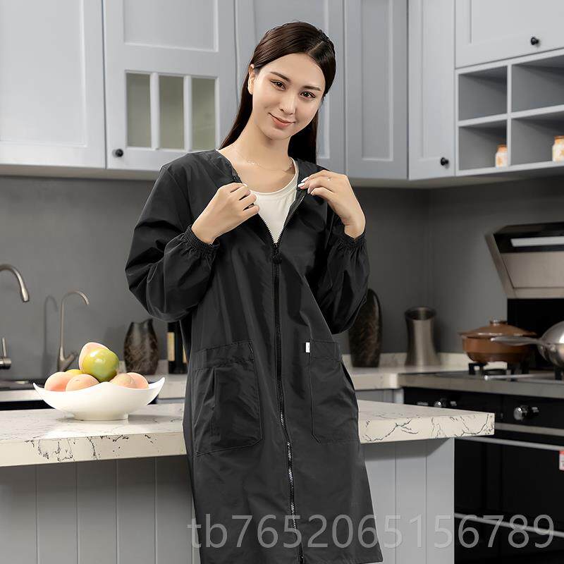 正品防水作服罩衣大人大人防油衣防时尚圆领薄款围裙护 厨房工防
