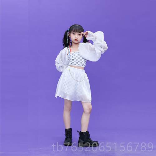 正品儿童爵士舞j出服演夏少儿模特t走秀潮服 女孩azz嘻哈街舞练功