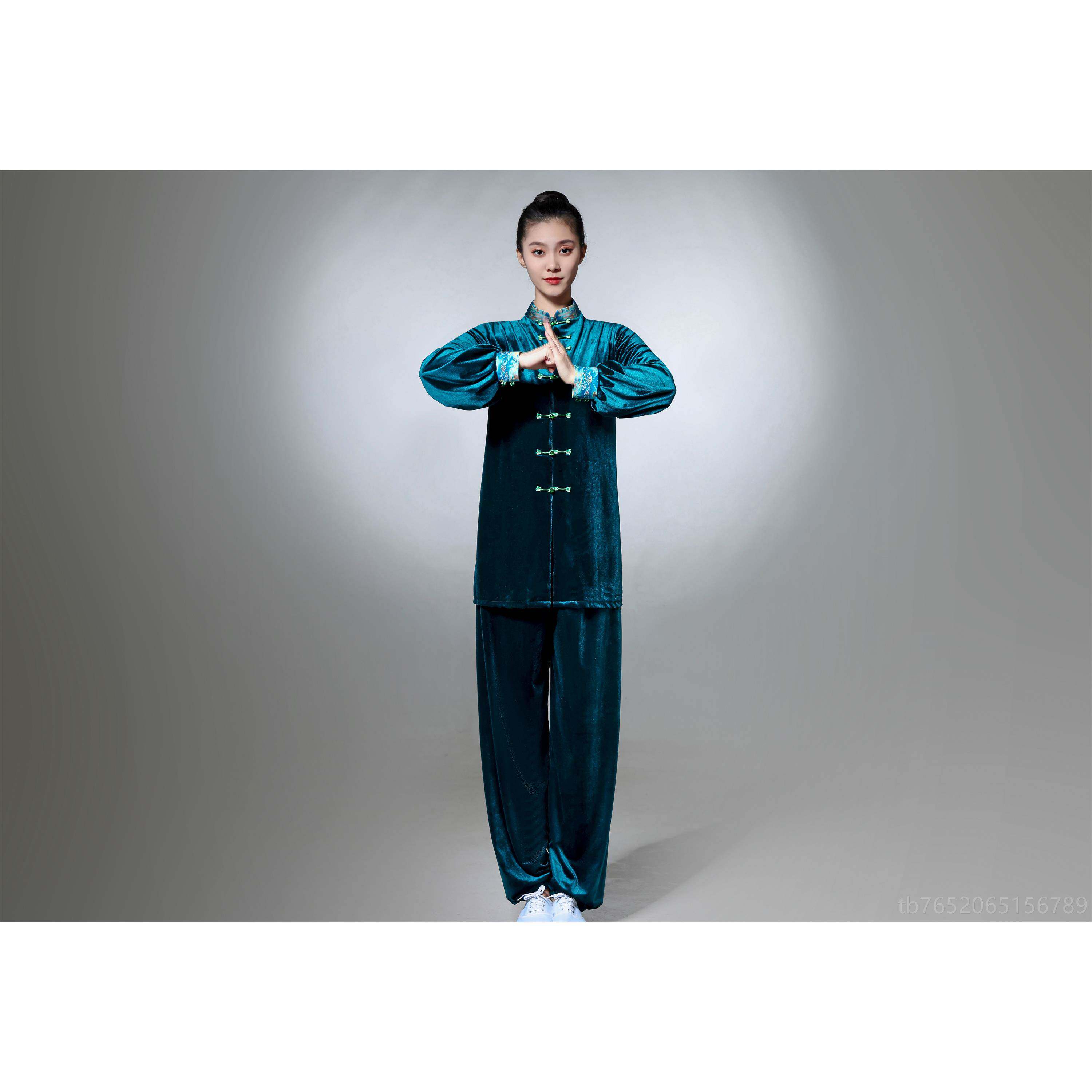 正品太冬极服女加厚金丝韩新国绒2023年款秋季春太极拳练功术武服