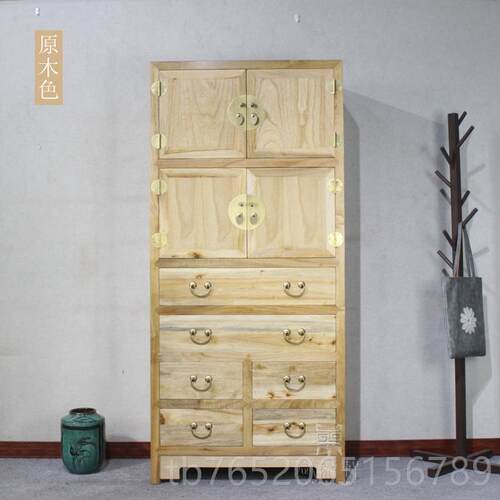 正品新门式古典香樟木实柜木中高斗客厅收纳储物衣橱带卧室多斗柜