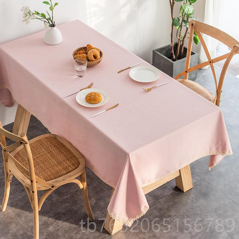 正品棉麻桌布防新水防洗餐桌布艺油小清茶几长方形日式台免布简约