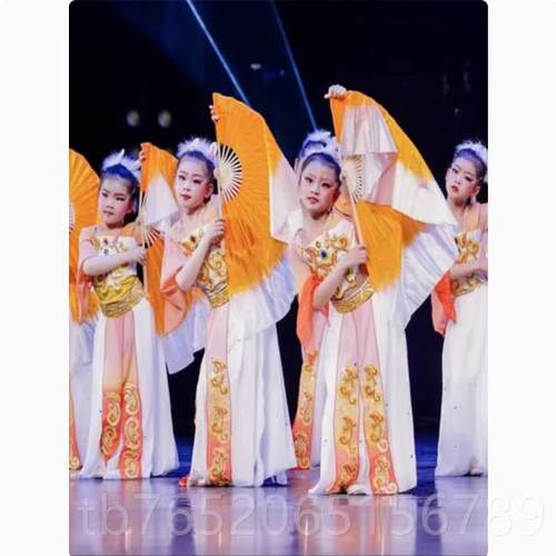 正品小狐仙舞蹈演出服童俏狐表演服装俏灵红儿狐扇子舞女古典舞服