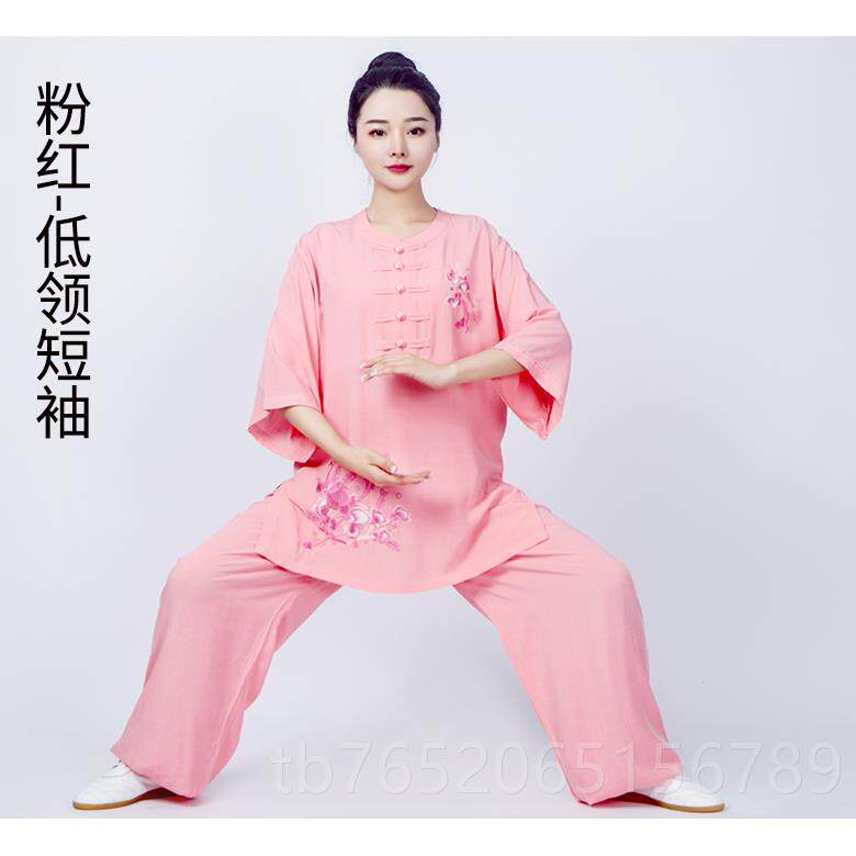 正品小和山太春极服武女装新款飘逸秋长袖术极拳练功服夏棉太麻服