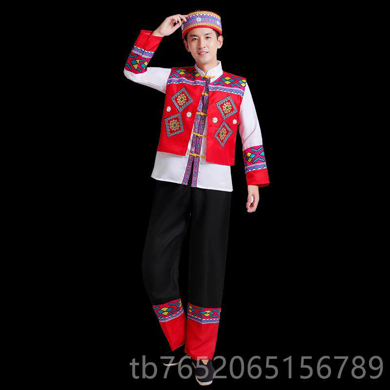 正品新款少数民族蹈色毛南族人成特男士舞台演出服舞服饰表演服套