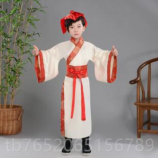 正品汉服男人古童装侠客书生古风学生国风成礼国学书童表演中服三