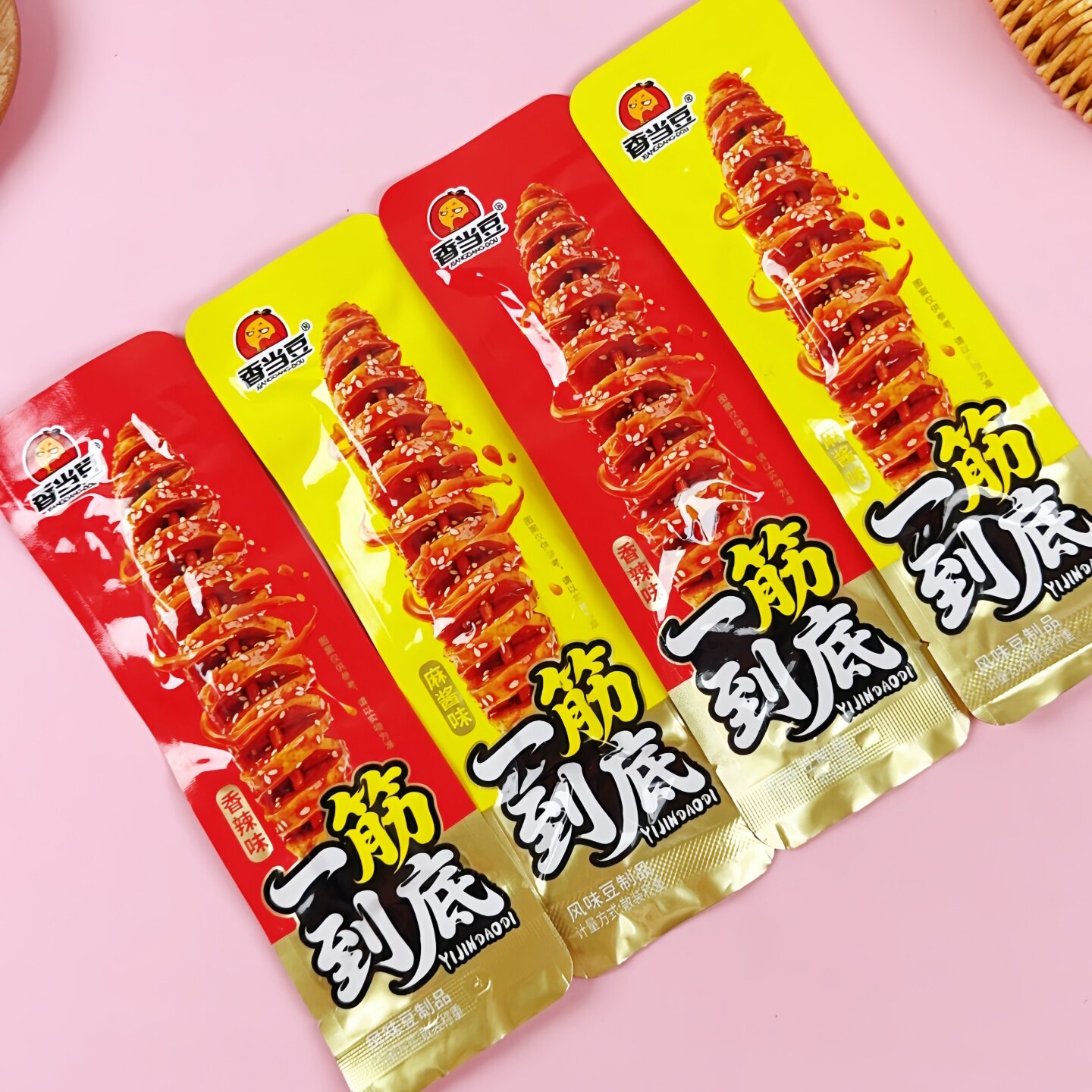 香当豆一筋到底风味豆制品零食袋装麻酱香辣味休闲食品素肉小包装