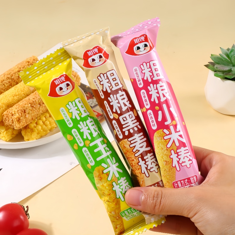 姐馋粗粮棒玉米棒小米棒黑麦棒休闲食品办公零食网红酥脆小零食批