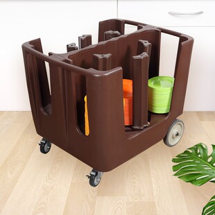 金德直供自助餐厅可移动式碟盘车 创意餐盘碟车收集车手推车