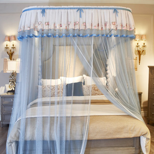 上下铺床幔免安装 金璐艺蚊帐轨道款 809家用落地折叠一体式