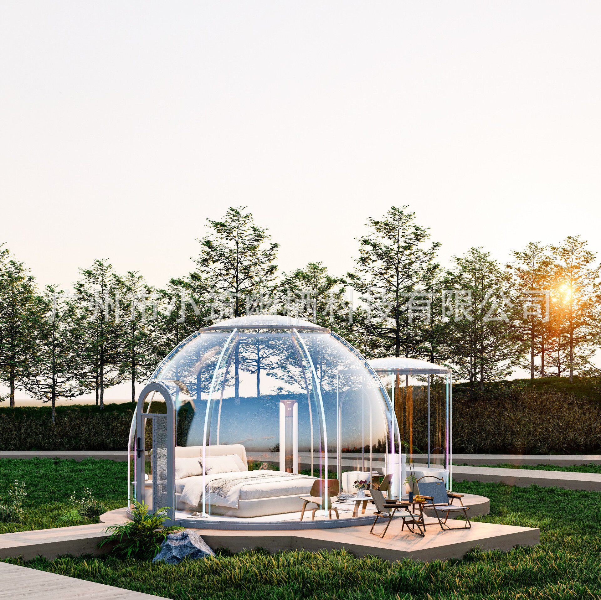 野外露营打卡泡泡屋休闲一室一卫20m2情侣星空房民宿屋帐篷