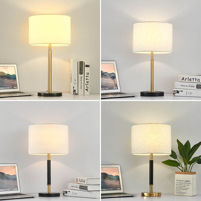 现代客厅台灯美式简约酒店客房台灯 新款创意LED客厅卧室装饰台灯