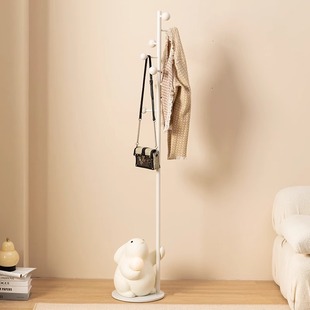 奶油风落地衣架卧室家用挂衣架创意网红儿童秋冬床头衣帽架氛围灯