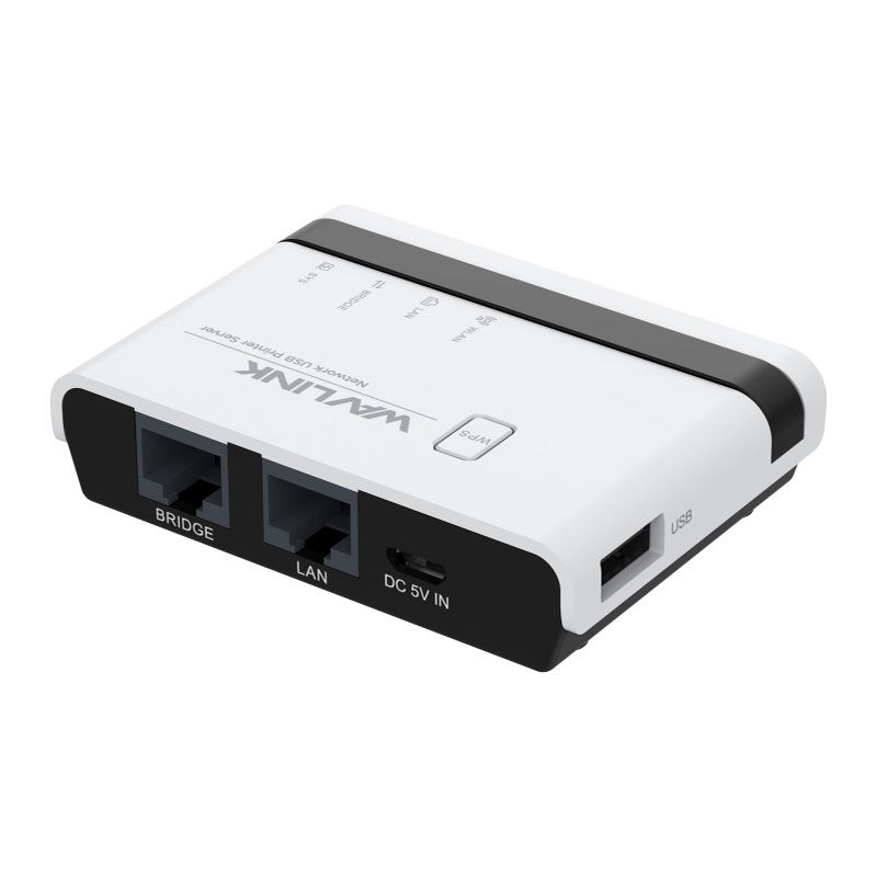 WAVLINK USB2.0无线打印机服务器带10/100Mbps LAN/桥接 NU516U1